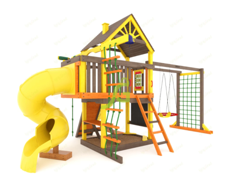 Детская площадка IgraGrad Шато с трубой (Дерево) мод.2