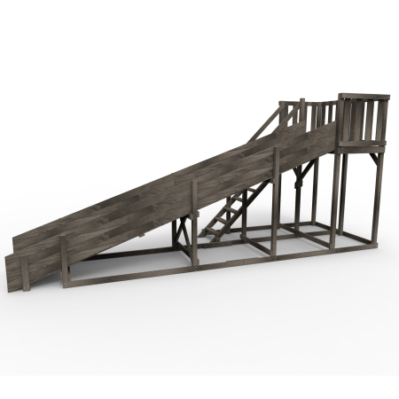 Детская площадка - деревянная горка Пикник "Зима №3" Black