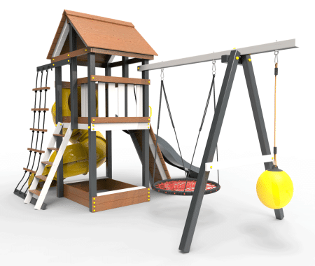 Детская площадка Пикник "Ультра А" с винтовой трубой 6.1