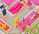 картинка Игровой 3D Ковер "ИГРОВОЙ ДОМИК" (80*150 см) розовый от магазина Лазалка
