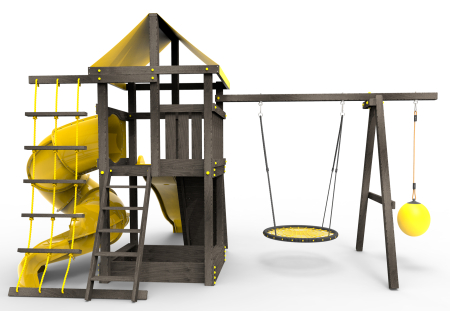 Детская площадка Пикник "Блэк" с винтовой трубой 6.1