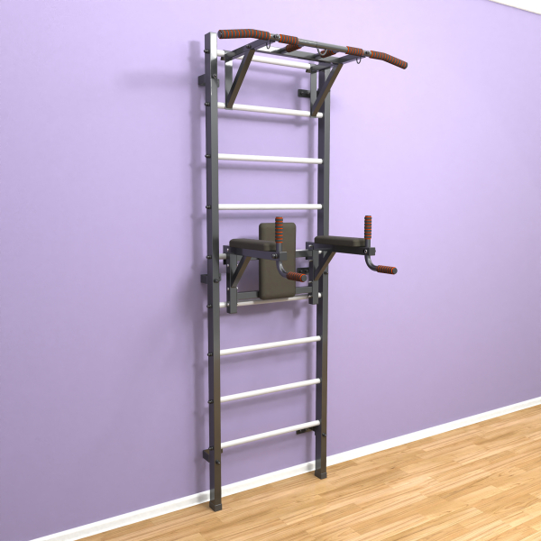 Шведская стенка «LittleSport» Graphite Pull-Up 2.0 белые ступени