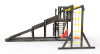 Детская площадка - деревянная горка  Пикник "Зима №2" Black с рукоходом