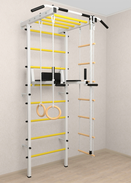 Шведская стенка Sv Pro рукоход 853 (Турник Pro рукоход/Брусья/стойка/Канат/Кольца/Лестница)