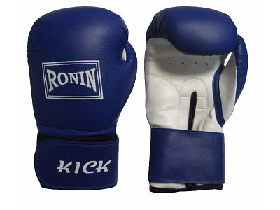 Перчатки бокс Ronin Kick 10 унций синие