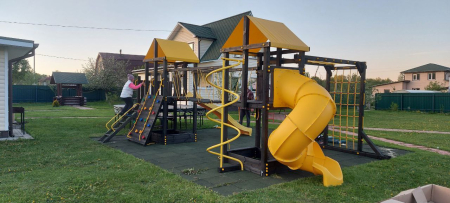 Детская площадка Пикник "Блэк" Кракен с винтовой трубой