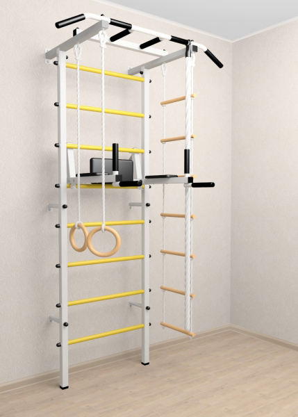 Шведская стенка Sv Pro 803 (Турник Pro/Брусья/стойка/Канат/Кольца/Лестница)