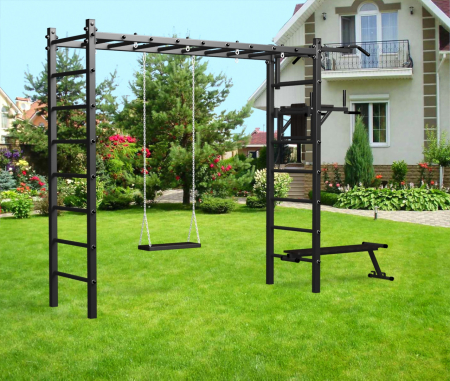 картинка Уличная шведская стенка Sv Sport рукоход У533 (Турник/Брусья/Скамья/Деревянные) от магазина Лазалка