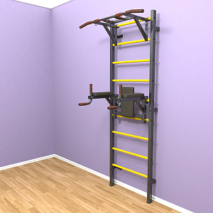 Шведская стенка «LittleSport» Graphite Pull-Up 2.0 желтые ступени