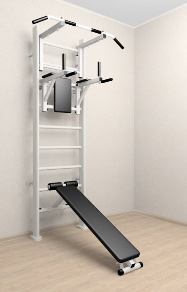 Деревянная шведская стенка Sv Sport 905б (Турник стандарт/Брусья/Скамья)