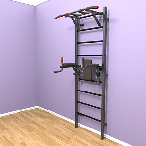 Шведская стенка «LittleSport» Graphite Pull-Up 2.0 черные ступени