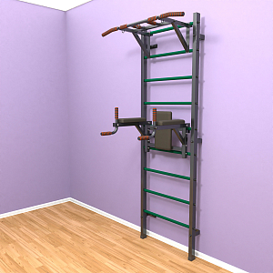 Шведская стенка «LittleSport» Graphite Pull-Up 2.0 зеленые ступени