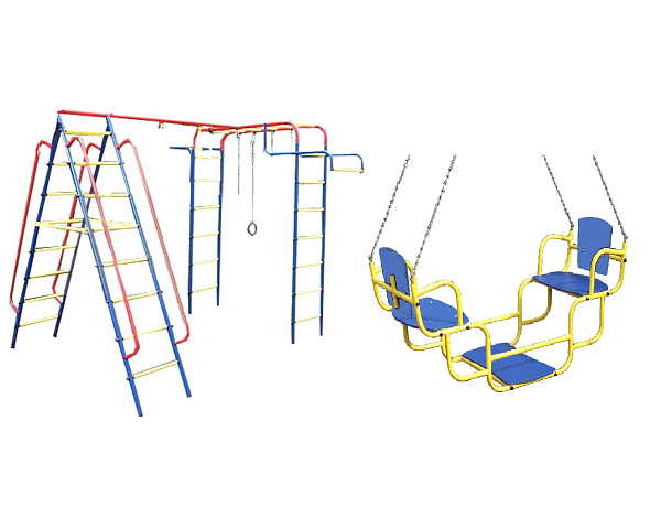картинка Детский спортивный комплекс для дачи Пионер "Дачный" (Дуэт) от магазина Лазалка
