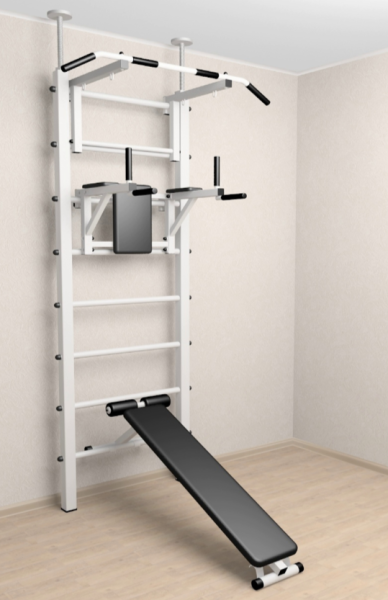 Шведская стенка Sv Sport враспор (Турник стандарт/Брусья/Скамья) В705 (275-295 см)