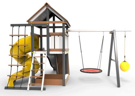 Детская площадка Пикник "Ультра А" с винтовой трубой 6.1