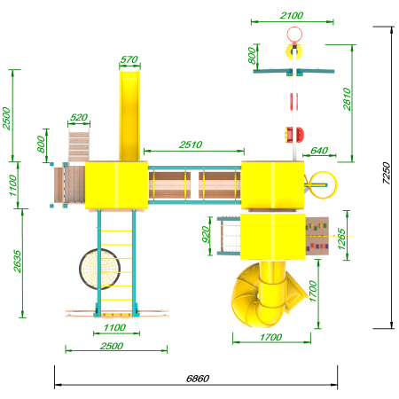 Детская площадка Пикник "Лэйк" Стэйдж Бонд с трубой