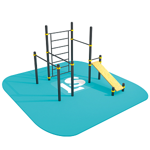 Спортивный комплекс турник, брусья, скамья для пресса, шведская стенка Workout LS49