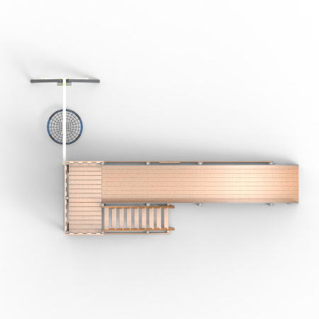 Детская площадка - деревянная горка Пикник "Зима №3" Ультра с качелями "Гнездо"