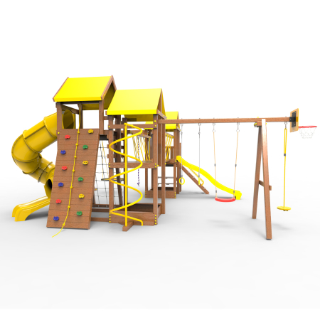 Детская площадка Пикник "Оптимус " Стэйдж К с винтовой трубой