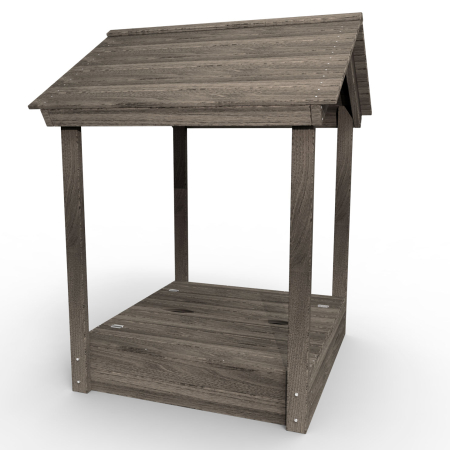 картинка Детская деревянная песочница с крышей "Блэк" от магазина Лазалка