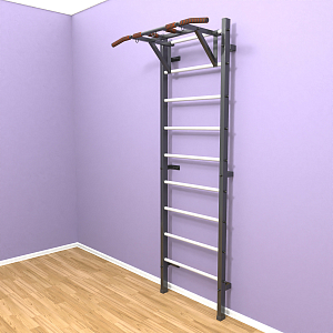 Шведская стенка «LittleSport» Graphite Pull-Up белые ступени