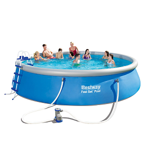 Бассейн Fast Set 549х122см, 21182л, фил.-насос 5678л\ч, лестница, тент, подстилка