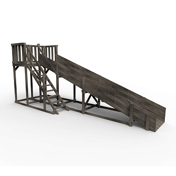 Детская площадка - деревянная горка Пикник "Зима №3" Блэк