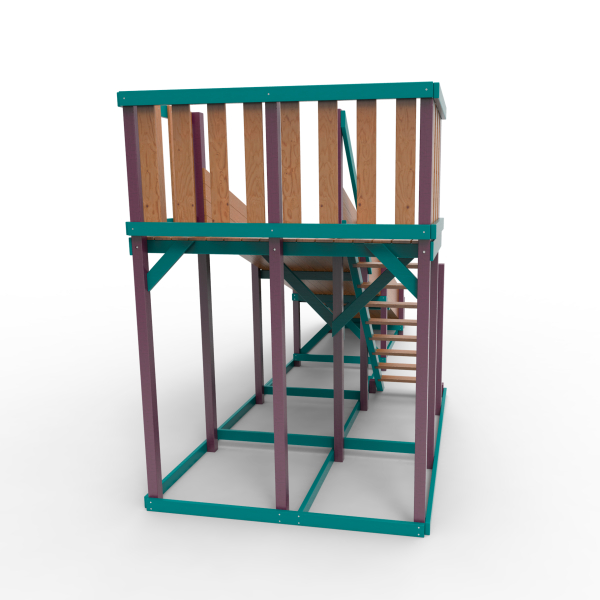Детская площадка - деревянная горка Пикник "Зима №3" Лила