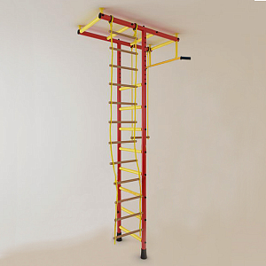 Детский спортивный комплекс ДСК "Лидер" Т-образный (Красный/Жёлтый, до 3,4 м., Широкий хват, ПВХ)